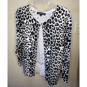 Express Cardigan leopard print sweater